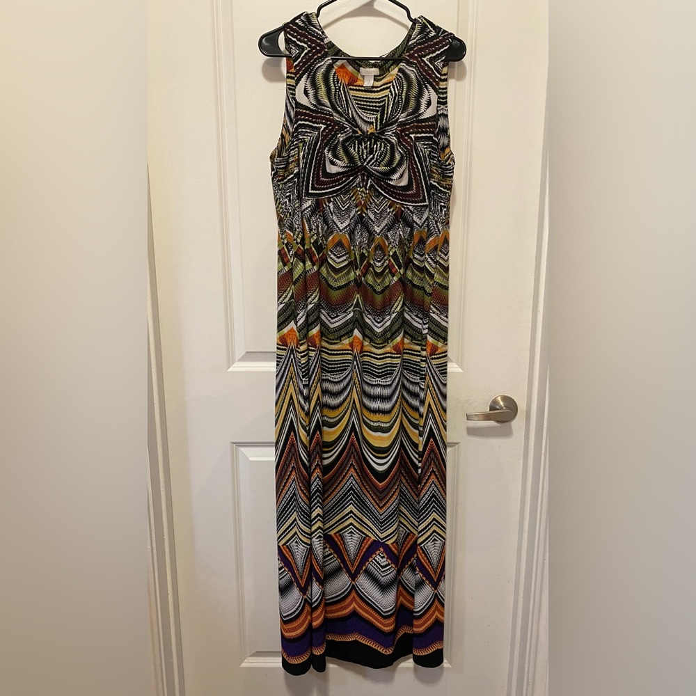 Chico's Vibrant Chevron Maxi Dress